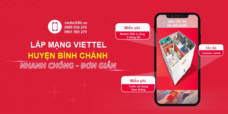 Đăng ký Internet Viettel huyện Bình Chánh