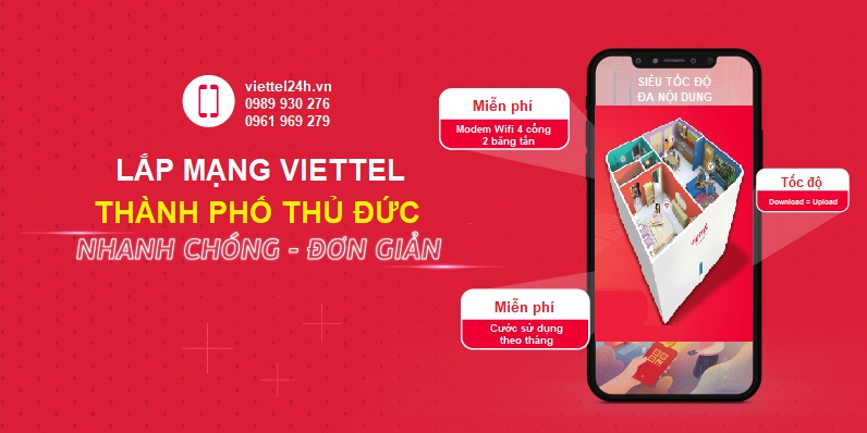 đăng ký gắn cáp quang Viettel thành phố Thủ Đức